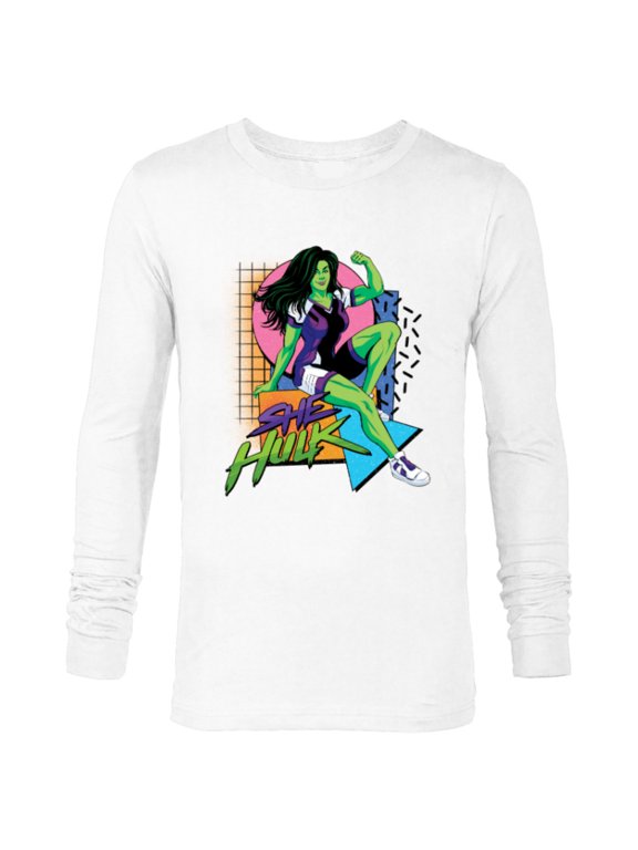 Studios She-Hulk LA Retro Eighties Style Disney+ - Long Sleeve T-Shirt for Men - Customized-White
