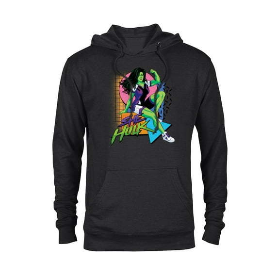 Marvel Studios She-Hulk LA Retro Eighties Style Disney+ - Pullover Hoodie for Adults - Customized-Black