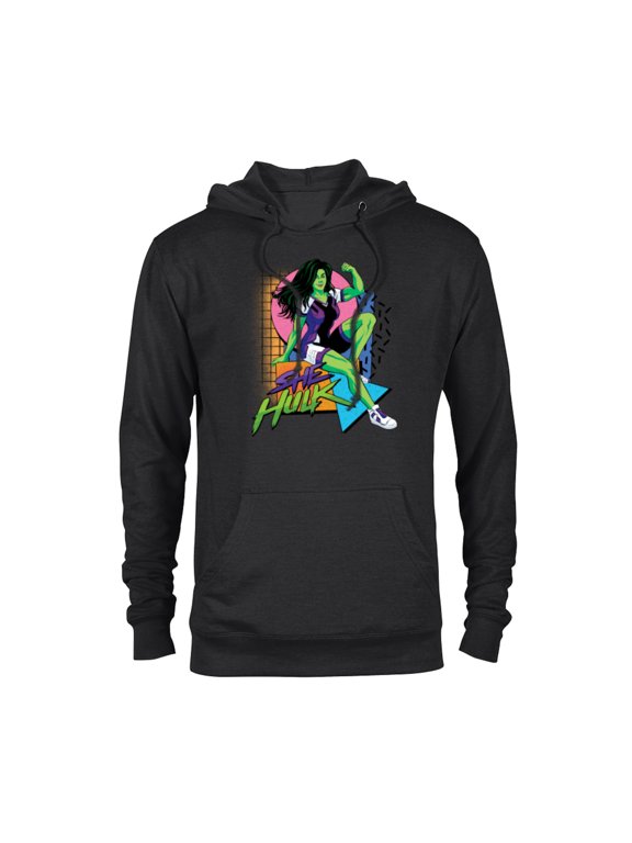 Studios She-Hulk LA Retro Eighties Style Disney+ - Pullover Hoodie for Adults - Customized-Black