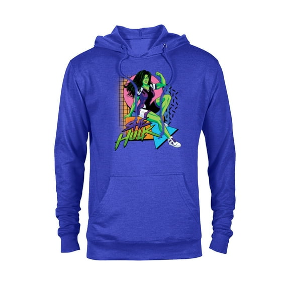 Marvel Studios She-Hulk LA Retro Eighties Style Disney+ - Pullover Hoodie for Adults - Customized-Navy