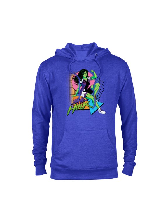 Studios She-Hulk LA Retro Eighties Style Disney+ - Pullover Hoodie for Adults - Customized-Navy