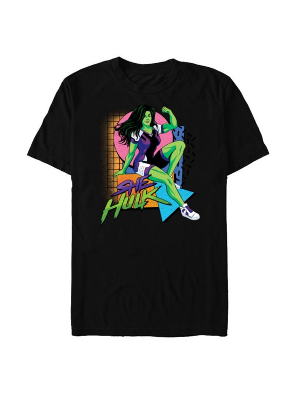 Studios She-Hulk LA Retro Eighties Style Disney+ - Short Sleeve Blended T-Shirt for Adults - Customized-Black