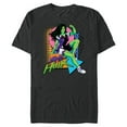 thumbnail image 1 of Marvel Studios She-Hulk LA Retro Eighties Style Disney+ - Short Sleeve Blended T-Shirt for Adults - Customized-Dark Heather, 1 of 5