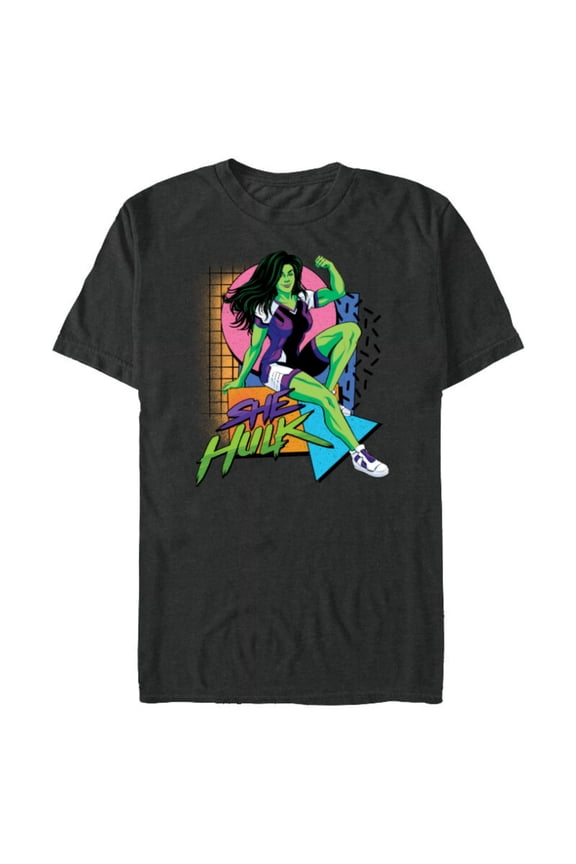 Studios She-Hulk LA Retro Eighties Style Disney+ - Short Sleeve Blended T-Shirt for Adults - Customized-Dark Heather