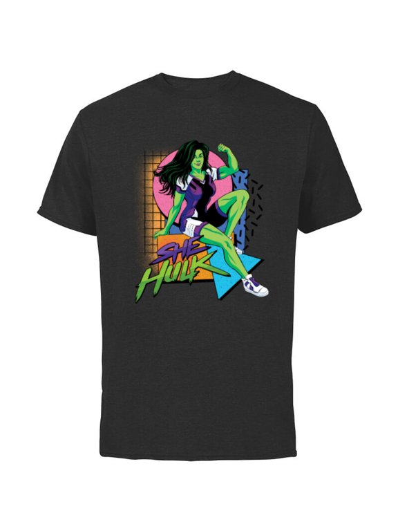 Studios She-Hulk LA Retro Eighties Style Disney+ - Short Sleeve Cotton T-Shirt for Adults - Customized-Black