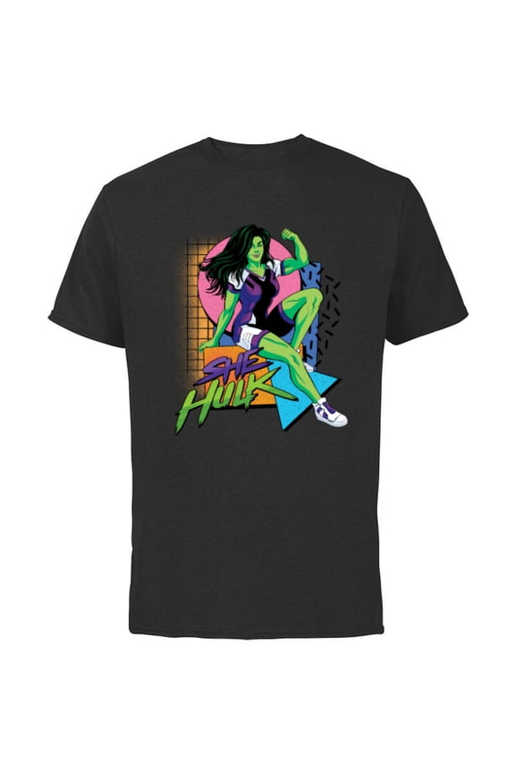 Studios She-Hulk LA Retro Eighties Style Disney+ - Short Sleeve Cotton T-Shirt for Adults - Customized-Black