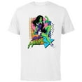 thumbnail image 1 of Marvel Studios She-Hulk LA Retro Eighties Style Disney+ - Short Sleeve Cotton T-Shirt for Adults - Customized-White, 1 of 5