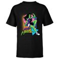 thumbnail image 1 of Marvel Studios She-Hulk LA Retro Eighties Style Disney+ - Short Sleeve T-Shirt for Kids - Customized-Black, 1 of 5