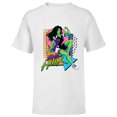 thumbnail image 1 of Marvel Studios She-Hulk LA Retro Eighties Style Disney+ - Short Sleeve T-Shirt for Kids - Customized-White, 1 of 5