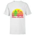 thumbnail image 1 of Marvel Studios She-Hulk Palm Tree Silhouette - Short Sleeve T-Shirt for Kids - Customized-White, 1 of 5