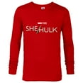 thumbnail image 1 of Marvel Studios She-Hulk Series Logo - Long Sleeve T-Shirt for Men - Customized-New Red, 1 of 5