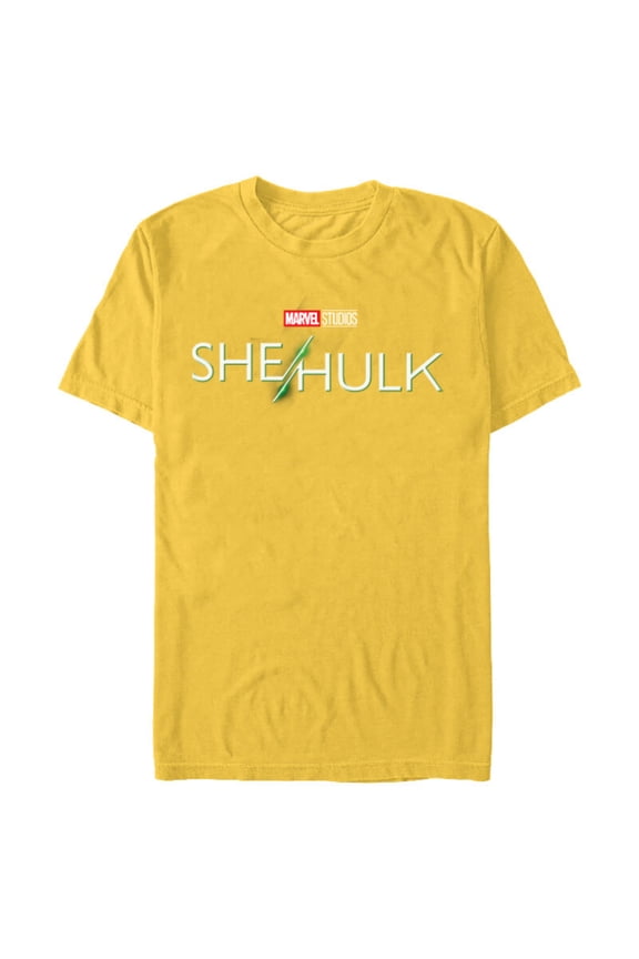 Studios She-Hulk Series Logo - Short Sleeve Blended T-Shirt for Adults - Customized-Yellow