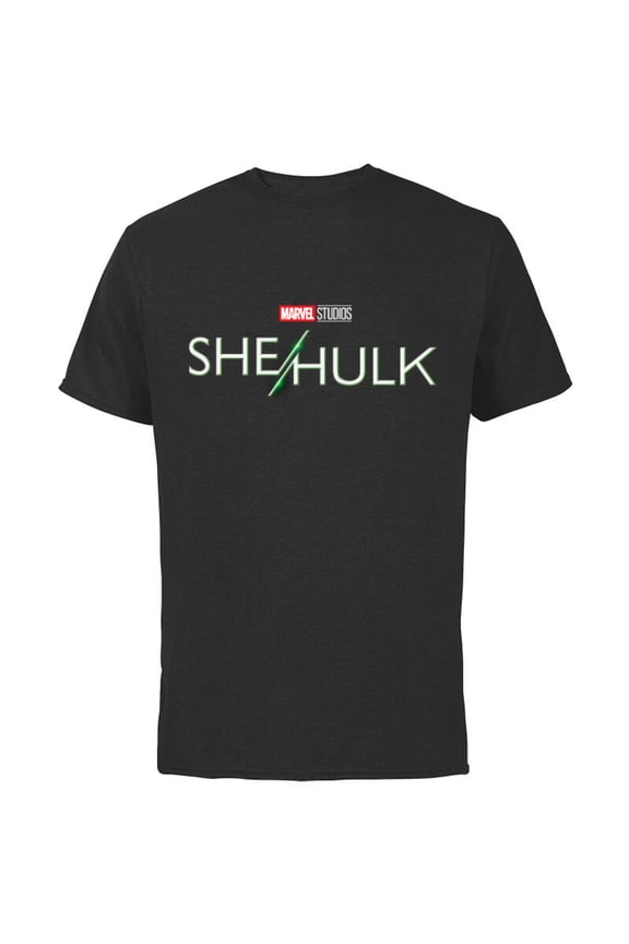 Studios She-Hulk Series Logo - Short Sleeve Cotton T-Shirt for Adults - Customized-Black
