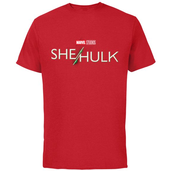 Marvel Studios She-Hulk Series Logo - Short Sleeve Cotton T-Shirt for Adults - Customized-Red