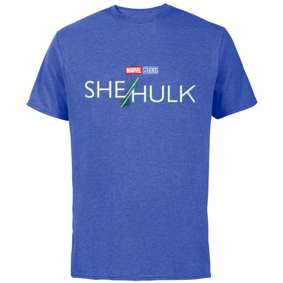 Marvel Studios She-Hulk Series Logo - Short Sleeve Cotton T-Shirt for Adults - Customized-Royal Heather