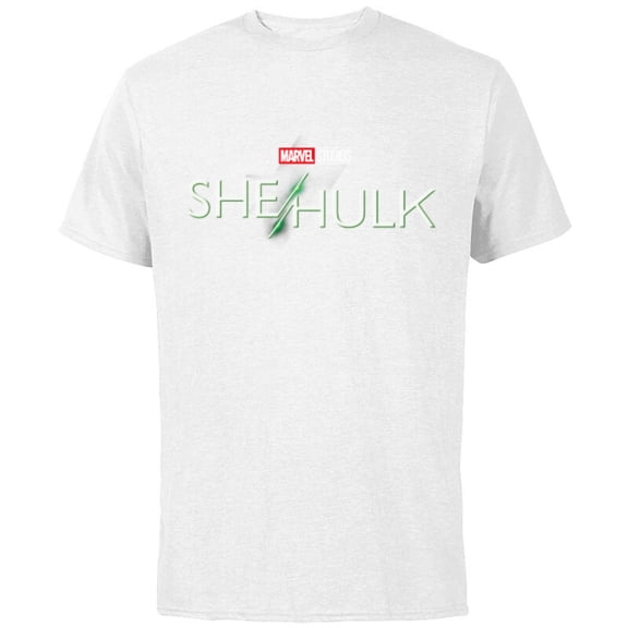 Marvel Studios She-Hulk Series Logo - Short Sleeve Cotton T-Shirt for Adults - Customized-White