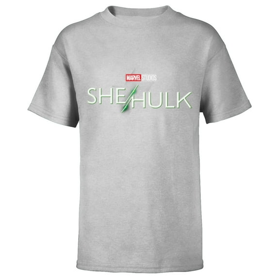 Marvel Studios She-Hulk Series Logo - Short Sleeve T-Shirt for Kids - Customized-Athletic Heather
