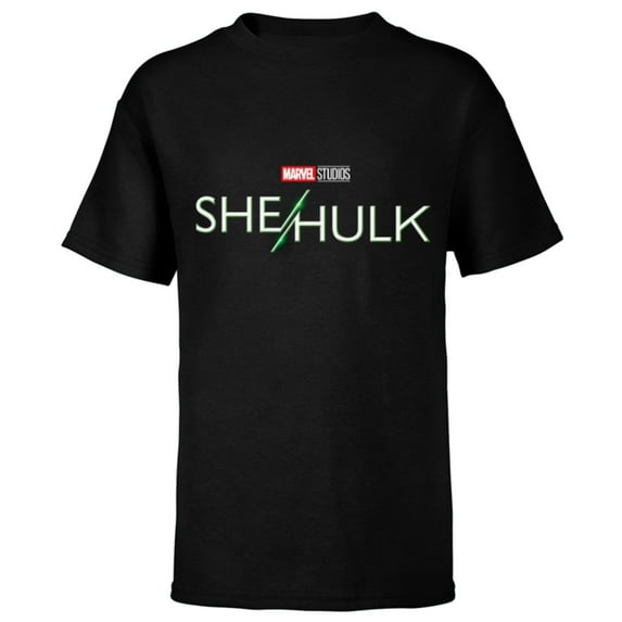 Marvel Studios She-Hulk Series Logo - Short Sleeve T-Shirt for Kids - Customized-Black