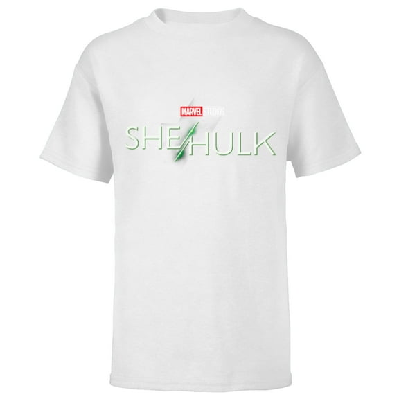 Marvel Studios She-Hulk Series Logo - Short Sleeve T-Shirt for Kids - Customized-White