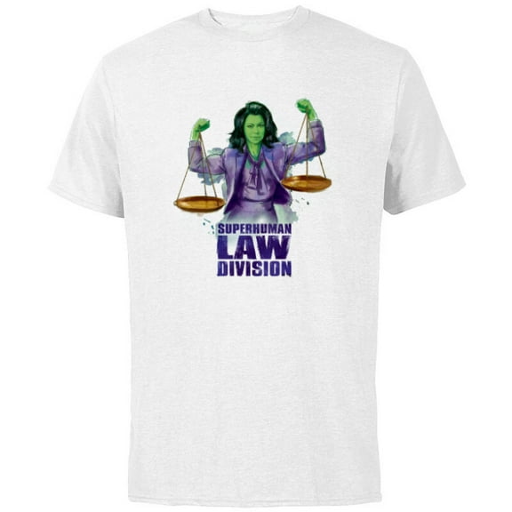 Marvel Studios She Hulk Superhuman Law Division - Short Sleeve Cotton T-Shirt for Adults - Customized-White