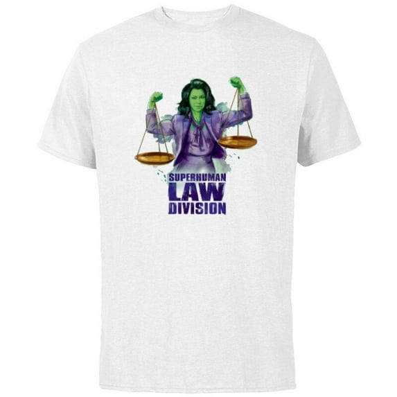 Marvel Studios She Hulk Superhuman Law Division - Short Sleeve Cotton T-Shirt for Adults - Customized-White