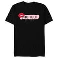 thumbnail image 1 of Marvel Studios She-Hulk by Titania Kiss Logo Dark Disney+ - Short Sleeve Blended T-Shirt for Adults - Customized-Black, 1 of 5