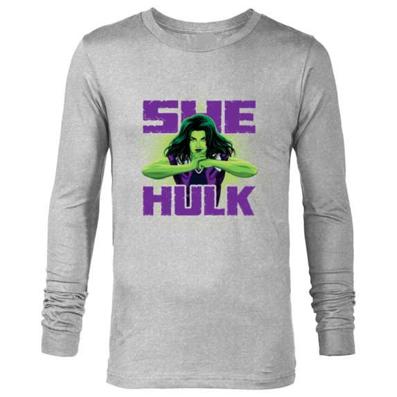 Marvel Studios She-Hulk is Ready for Anything Disney+ - Long Sleeve T-Shirt for Men - Customized-Athletic Heather