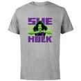 thumbnail image 1 of Marvel Studios She-Hulk is Ready for Anything Disney+ - Short Sleeve Cotton T-Shirt for Adults - Customized-Athletic Heather, 1 of 5