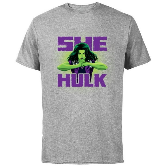 Marvel Studios She-Hulk is Ready for Anything Disney - Short Sleeve Cotton T-Shirt for Adults - Customized-Athletic Heather