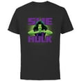 thumbnail image 1 of Marvel Studios She-Hulk is Ready for Anything Disney+ - Short Sleeve Cotton T-Shirt for Adults - Customized-Black, 1 of 5