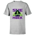 thumbnail image 1 of Marvel Studios She-Hulk is Ready for Anything Disney+ - Short Sleeve T-Shirt for Kids - Customized-Athletic Heather, 1 of 5