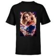 thumbnail image 1 of Marvel Studios The Marvels Captain Marvel Carol Cosmic Power - Short Sleeve T-Shirt for Kids - Customized-Black, 1 of 5