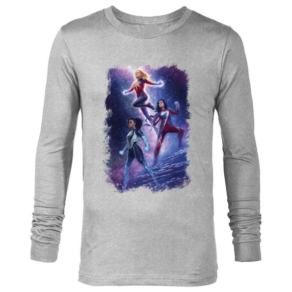 Marvel Studios The Marvels Captain Marvel Monica Ms. Marvel - Long Sleeve T-Shirt for Men - Customized-Athletic Heather