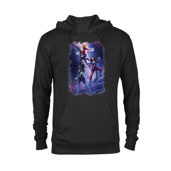 Marvel Studios The Marvels Captain Marvel Monica Ms. Marvel - Pullover Hoodie for Adults - Customized-Black