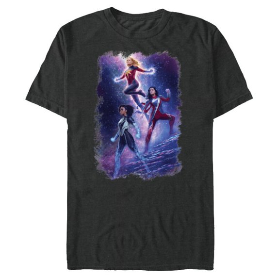 Marvel Studios The Marvels Captain Marvel Monica Ms. Marvel - Short Sleeve Blended T-Shirt for Adults - Customized-Dark Heather