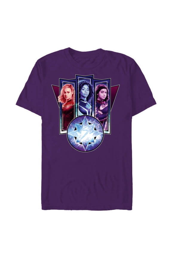 Studios The Marvels Captain Marvel Photon Ms. Marvel - Short Sleeve Blended T-Shirt for Adults - Customized-Purple