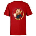 thumbnail image 1 of Marvel Studios The Marvels Captain Marvel Toon Carol & Goose - Short Sleeve T-Shirt for Kids - Customized-Red, 1 of 5