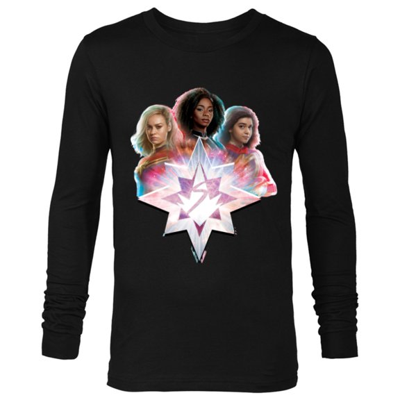 Marvel Studios The Marvels Carol Monica Kamala Power Icon - Long Sleeve T-Shirt for Men - Customized-Black