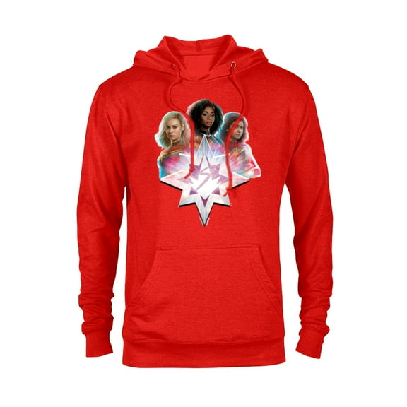 Marvel Studios The Marvels Carol Monica Kamala Power Icon - Pullover Hoodie for Adults - Customized-Red