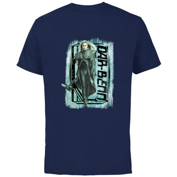Marvel Studios The Marvels Dar-Benn with Hammer - Short Sleeve Cotton T-Shirt for Adults - Customized-Navy