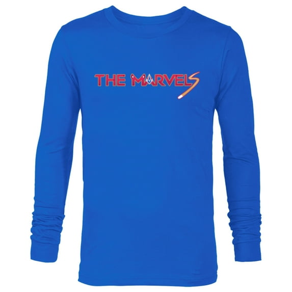 Marvel Studios The Marvels Flerken Goose & Flerkittens Logo - Long Sleeve T-Shirt for Men - Customized-Navy