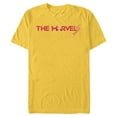 thumbnail image 1 of Marvel Studios The Marvels Flerken Goose & Flerkittens Logo - Short Sleeve Blended T-Shirt for Adults - Customized-Yellow, 1 of 5