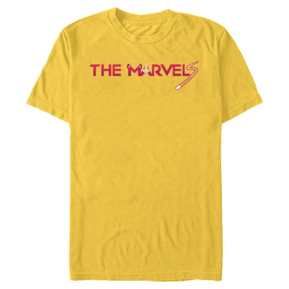 Marvel Studios The Marvels Flerken Goose & Flerkittens Logo - Short Sleeve Blended T-Shirt for Adults - Customized-Yellow