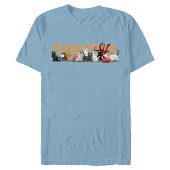 Marvel Studios The Marvels Flerken Goose’s Flerkittens Cute - Short Sleeve Blended T-Shirt for Adults - Customized-Ocean Blue
