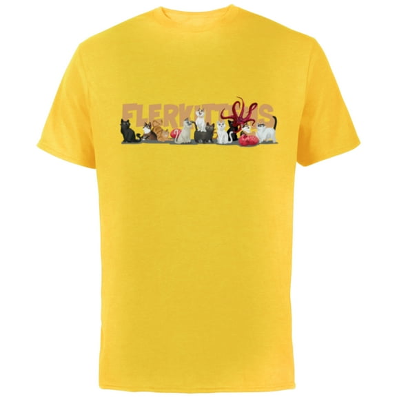 Marvel Studios The Marvels Flerken Goose’s Flerkittens Cute - Short Sleeve Cotton T-Shirt for Adults - Customized-Yellow