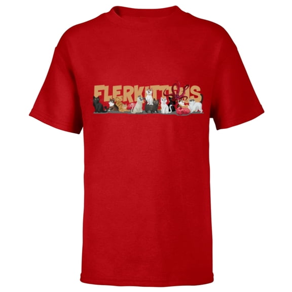 Marvel Studios The Marvels Flerken Goose’s Flerkittens Cute - Short Sleeve T-Shirt for Kids - Customized-Red
