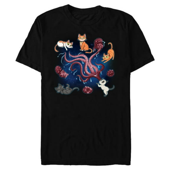 Marvel Studios The Marvels Goose & Flerkittens in Space Cute - Short Sleeve Blended T-Shirt for Adults - Customized-Black