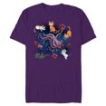 thumbnail image 1 of Marvel Studios The Marvels Goose & Flerkittens in Space Cute - Short Sleeve Blended T-Shirt for Adults - Customized-Purple, 1 of 5