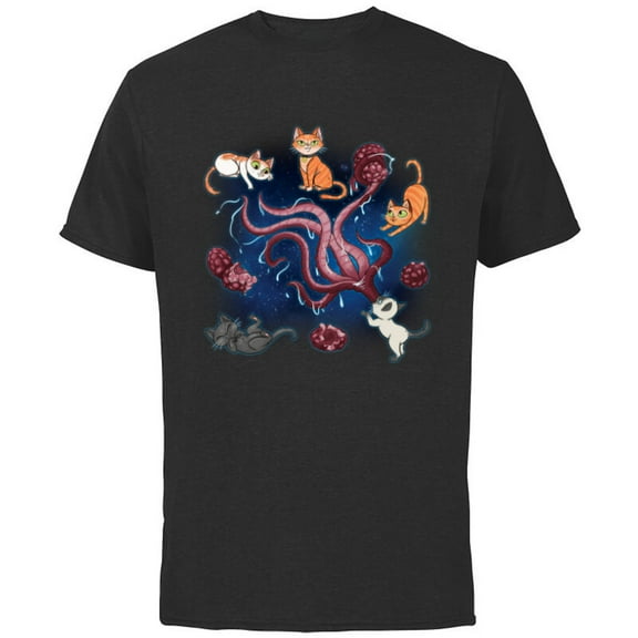 Marvel Studios The Marvels Goose & Flerkittens in Space Cute - Short Sleeve Cotton T-Shirt for Adults - Customized-Black