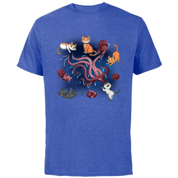 Marvel Studios The Marvels Goose & Flerkittens in Space Cute - Short Sleeve Cotton T-Shirt for Adults - Customized-Royal Heather